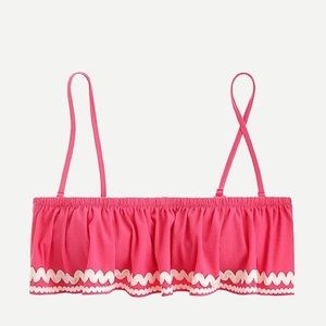 Bandeau ruffle bikini top